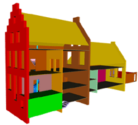 3D view of Vermeer's house